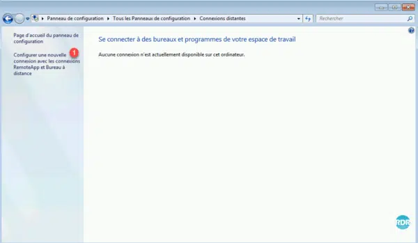 Configurer une connexion remoteapp