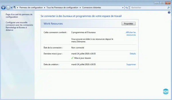 RemoteApp configuré